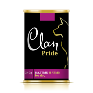 Клан/Clan Pride конс. корм для собак калтык и язык 340гр*12