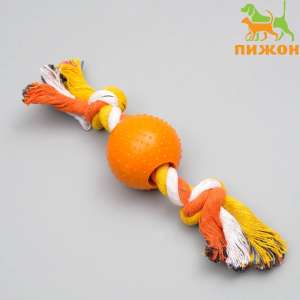 Игрушка для собак Канат с подвижным шаром 22см цвет в ассортименте Пижон для собак