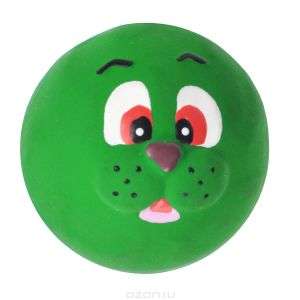 Игрушка для собак Мяч с мордочкой животных латекс 7см Beeztees для собак