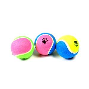 Игрушка для собак Мячик теннисный с отпечатками лап разноцветный 5,6см Beeztees
