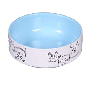 Миска керамическая 3 кота голубой 0,38л 12,5см Joy