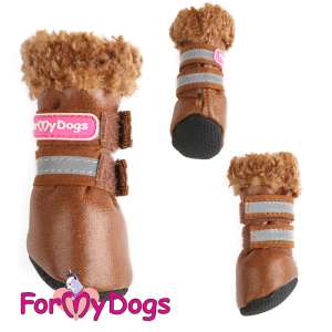 Сапожки для собак зимние коричневые цельнокроеные р5 (6,2*5*9,5см) Formydogs для собак