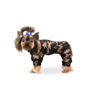Дождевик Актив рМ спинка 25-28см коричневый камуфляж ZooTrend для собак