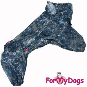 Дождевик для мальчиков рС2, спинка 60см серый с брызгами красок