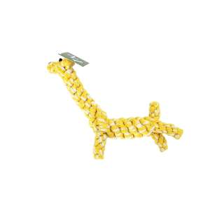 Игрушка для собак Грейфер в форме жирафа желтый/белый 22см Уют
