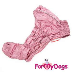 Дождевик для собак р16, спинка 33см розовый металлик Formydogs для собак
