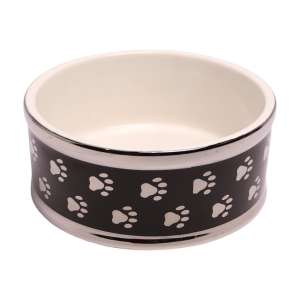 Миска керамическая Лапки черно-белый D17,5см LION для собак