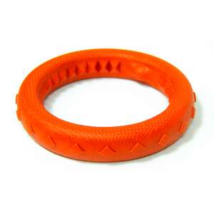 Игрушка для собак Кольцо плавающее среднее 17см оранжевая Зооник