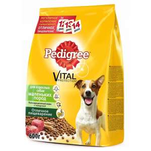 Педигри/Pedigree 600гр корм для собак мелких пород Говядина *14 для собак