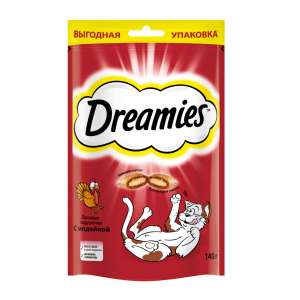 Дримс/Dreamies 140гр лакомство для кошек с индейкой*12