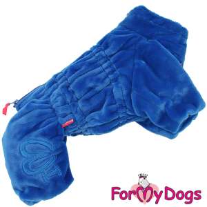 Комбинезон-шубка утепленный для собак для мальчиков р22 спинка 42см синий Formydogs