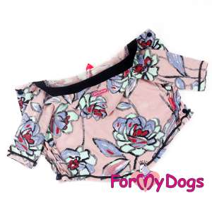 Толстовка для собак р10, спинка 24см Цветы розовая Formydogs для собак