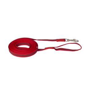 Поводок нейлон с латексной нитью двухсторонний 20мм 3м красный Каскад для собак