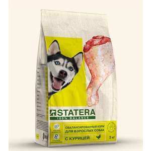 Статера/Statera корм для собак всех пород Курица 3кг*4