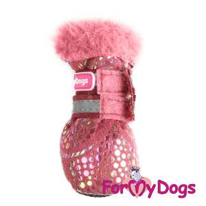 Сапожки для собак зимние розовый р0 (3,6*2,7*7см) Formydogs для собак