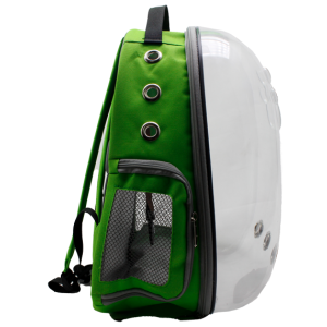 Переноска рюкзак для животных с панорамным видом 24*30*40см зеленый Уют для собак
