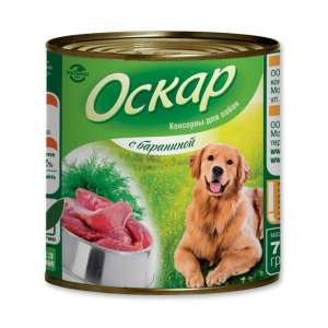 Оскар конс корм для собак Баранина 750г*9 для собак