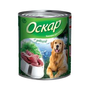 Оскар конс корм для собак Утка 750г*9