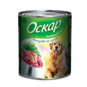 Оскар конс корм для собак Мясное ассорти 750г*9