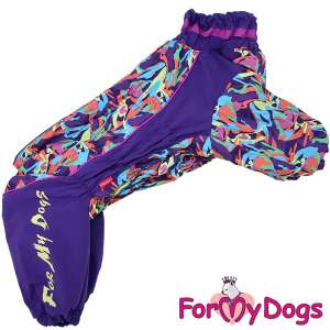 Комбинезон утепленный для собак для девочек рB3 спинка 50см фиолетовый Formydogs