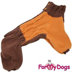 Комбинезон флисовый для собак для девочек рB3 спинка 50см коричневый Formydogs