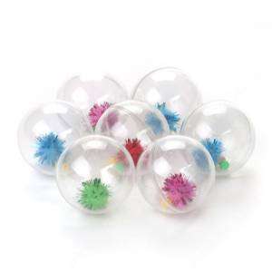 Игрушка для кошек Мяч прозрачный пластик 4,5см Алькор