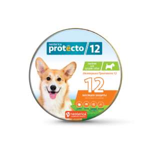 Неотерика Protecto ошейник от блох для средних собак (1уп/2шт) защита 12 месяцев (от клещей, комарв)