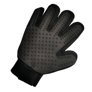 Перчатка массажная для вычесывания шерсти черная 23*17см PMG-1201BLCK Штефан/Stefan