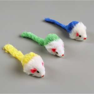 Игрушка для кошек Мышь малая двухцветная 5см Пижон
