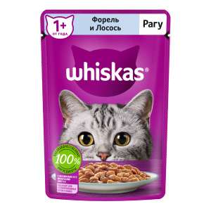 Вискас/Whiskas 75гр корм для кошек рагу форель/лосось