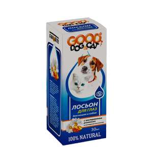 Лосьон гигиен Гуд Кэт/Дог для глаз для собак и кошек 30мл (с ромашкой и янтар. кислотой) для собак