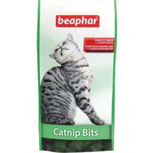 Беафар для кошек подушечки для чистки зубов Catnip bits с кошачей мятой 35 гр для кошек