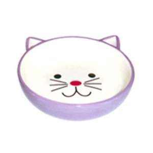 Миска керамическая Мордочка кошки сиреневая 180мл 12,5*4см N1