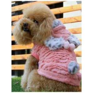 Куртка утепленная рХL розовая с коротким рукавом с капюшоном, спинка 36см Уют для собак