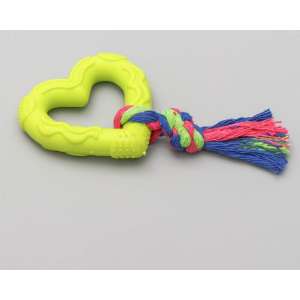 Игрушка для собак Сердце с канатом термопластичная19см TP1144 Алькор