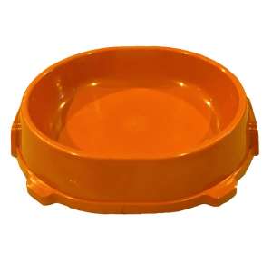 Миска пластиковая на резинке оранжевый 0,22л Фаворит для собак