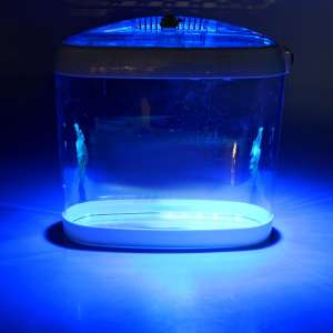 Аквариум настольный с подсветкой LED и календарем кормлений 4,4л для рыб