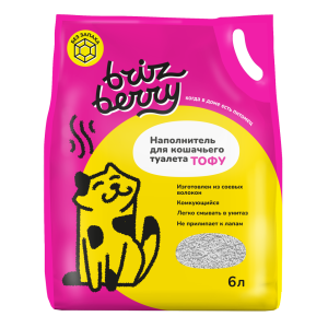 Наполнитель растительный комкующийся Brizberry Тофу без запаха 6л\4кг*6 для кошек