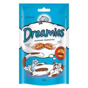 Дримс/Dreamies 60гр лакомство для кошек с лососем 