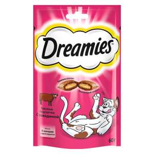 Дримс/Dreamies 60гр лакомство для кошек с говядиной 
