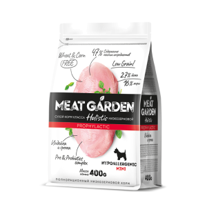 Мит Гарден/Meat Garden Prophylactic корм для собак мелких пород гипоаллер Индейка/Гречка 400гр*20