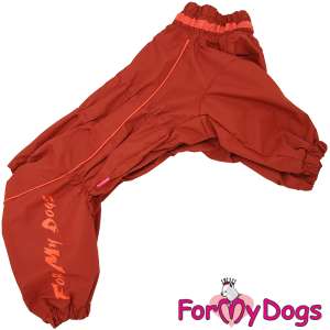 Комбинезон утепленный для собак для девочек рС2 спинка 60см коричневый/оранжFormydogs для собак