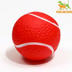 Игрушка для собак Мяч теннисный 7,5см красный Пижон