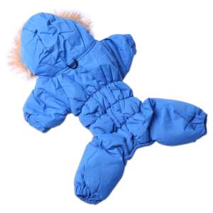 Комбинезон утепленный Winter унисекс рS спинка 22-24см LPK076 синий LION для собак