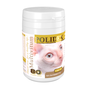 Полидекс 80 Мультивитум для кошек с витаминами и минералами для кошек
