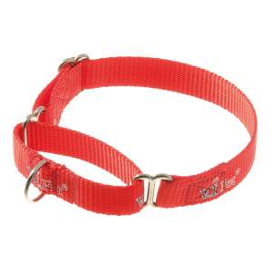 Ошейник-мартингал V.I.Pet 15мм ругелировка длины 23-32см красный Пет Лайн для собак