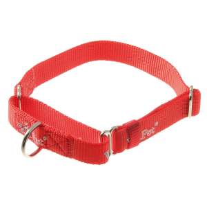 Ошейник-мартингал V.I.Pet 20мм ругелировка длины 32-45см красный Пет Лайн для собак