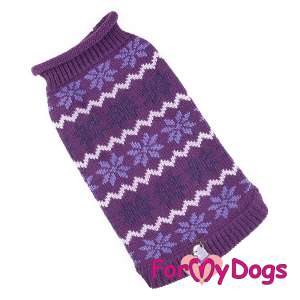 Свитер для собак р10-12 спинка 25см фиолетовый Formydogs