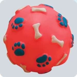 Игрушка для собак мяч с лапками и косточками 7,2см Зооник
