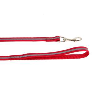 Поводок нейлон светоотражающий 1,2м*20мм красный Каскад для собак